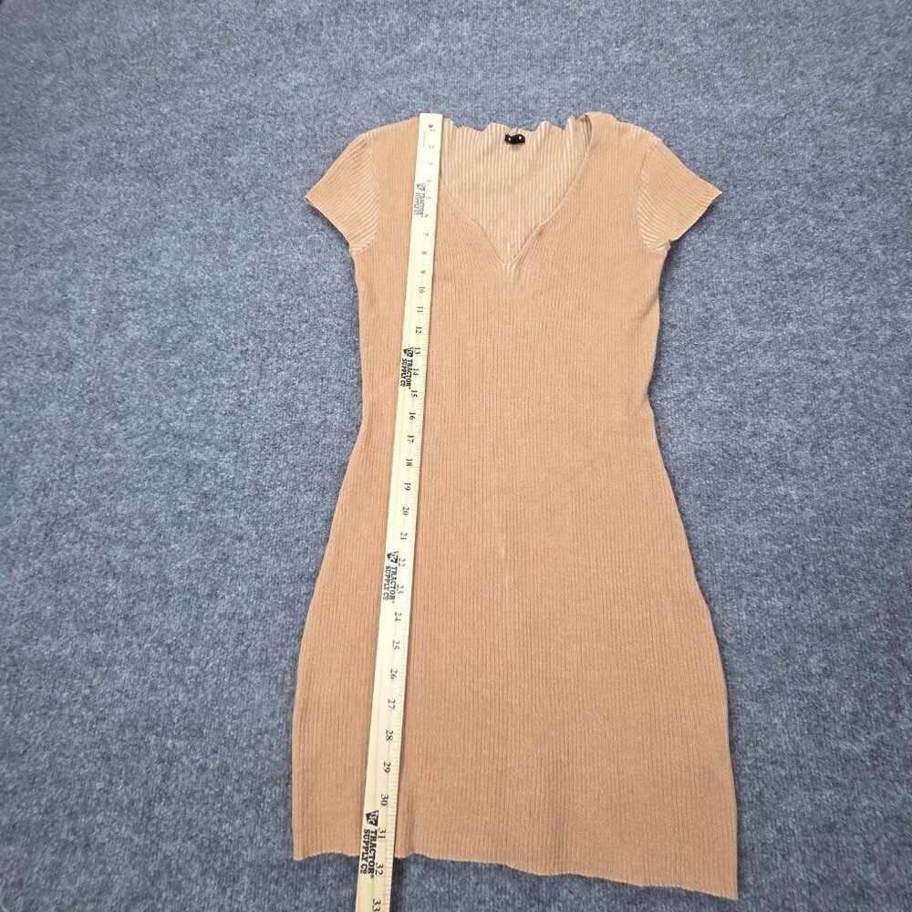 Monrow Tan Ribbed Mini Dress - Picture 5 of 10
